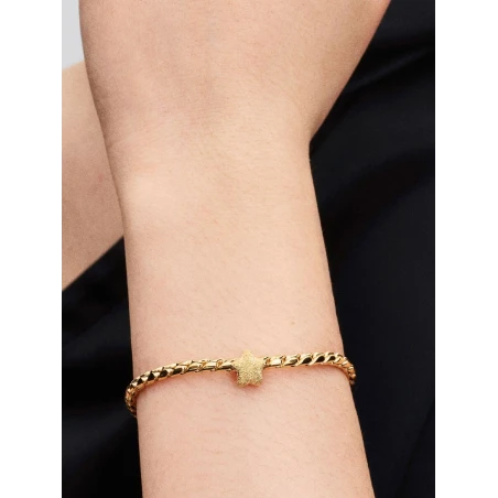Charm Pandora Mini Estrella Textura Baño Oro 764050C00