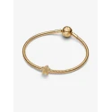 Charm Pandora Mini Estrella Textura Baño Oro 764050C00