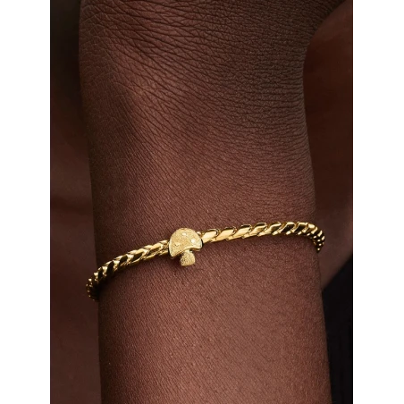 Charm Pandora Mini Seta Textura Baño Oro 764048C00