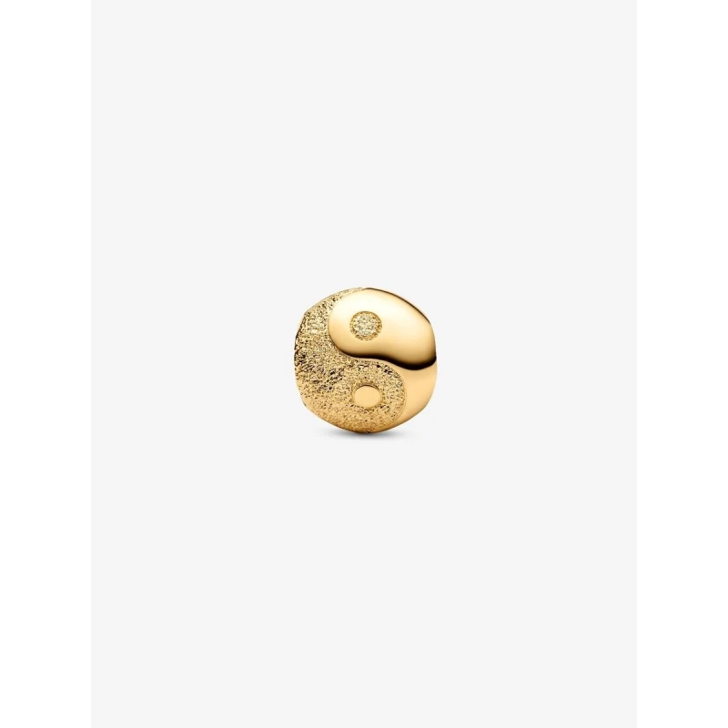 Charm Pandora Mini Yin y Yang Textura Baño Oro 764045C00