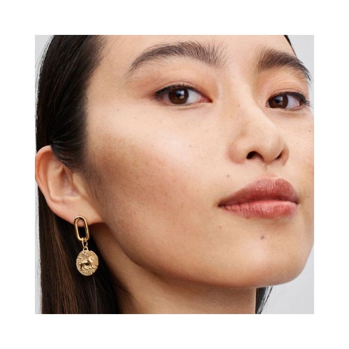 Charm Medallón Pandora León Baño Oro 763974C01