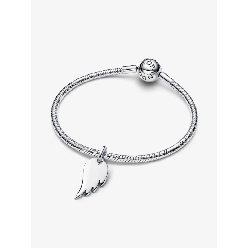 Colgante Pandora Etiqueta Grabable Ala de Ángel Plata 394014C00