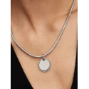 Colgante Pandora Etiqueta Grabable Redonda Brillante Plata 394007C01