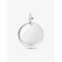 Colgante Pandora Etiqueta Grabable Redonda Brillante Plata 394007C01