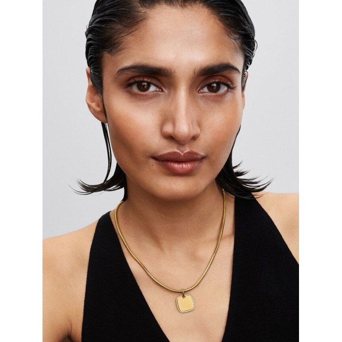 Colgante Pandora Etiqueta Grabable Cuadrada...