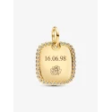 Colgante Pandora Etiqueta Grabable Cuadrada Brillante 364009C01