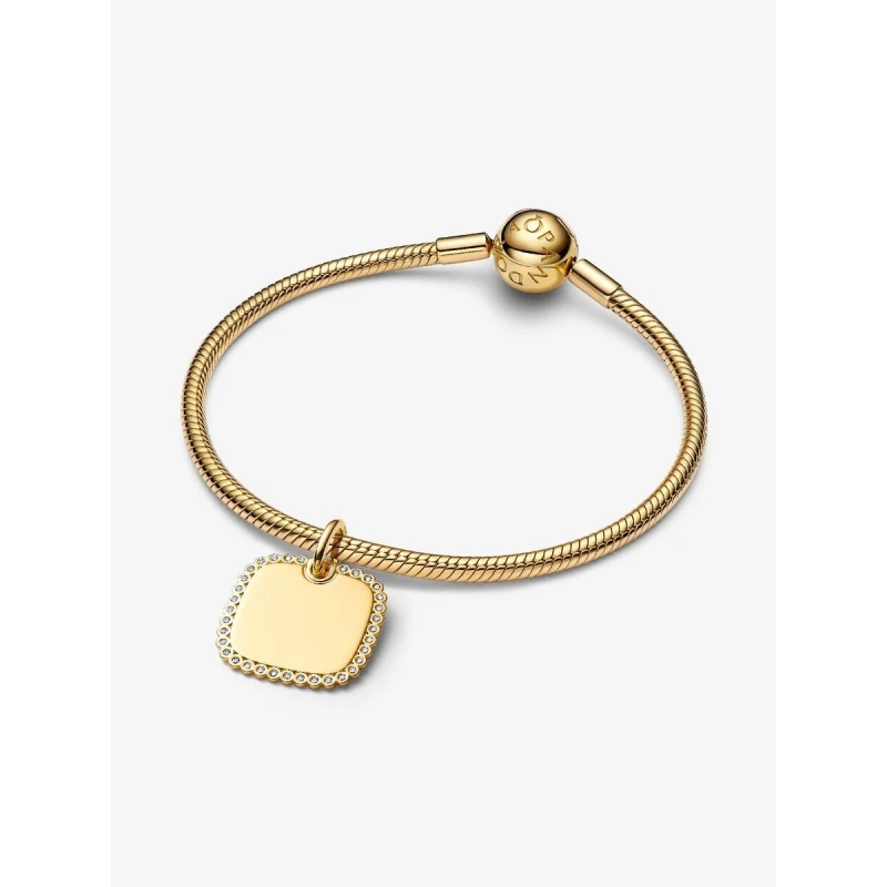 Colgante Pandora Etiqueta Grabable Cuadrada Brillante 364009C01