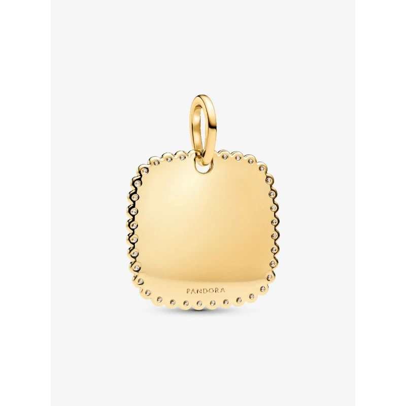Colgante Pandora Etiqueta Grabable Cuadrada Brillante 364009C01