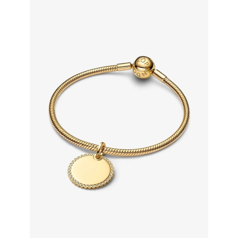 Colgante Pandora Etiqueta Grabable Redonda Brillante 364007C01