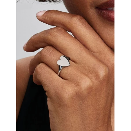 Anillo Pandora Grabable Corazón Plata 193988C00