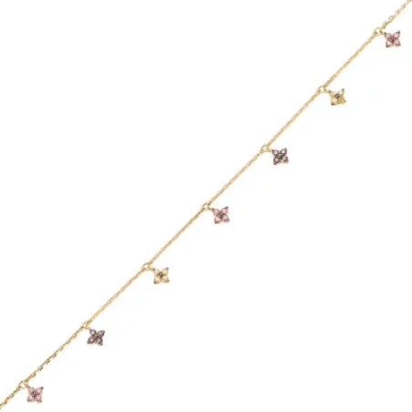 Pulsera Agatha Paris Beloved Plata Baño Oro y Circonitas Multicolor 02490154-315-TU