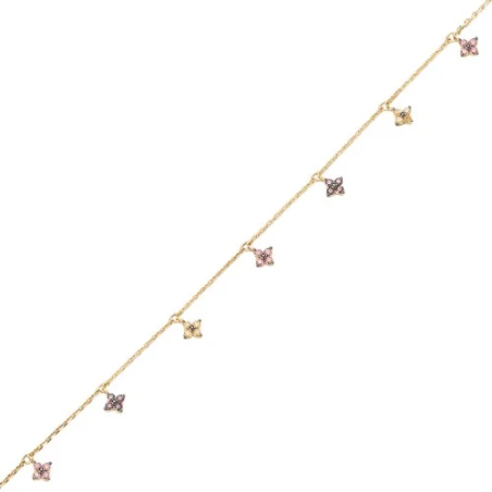 Pulsera Agatha Paris Beloved Plata Baño Oro y Circonitas Multicolor 02490154-315-TU