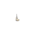 Colgante Agatha Paris Pato Pequeño Baño Rodio y Oro y Circonitas Blancas 02853536-136-TU