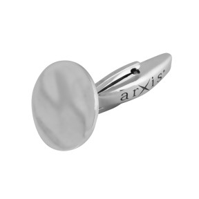 Gemelos Redondos Plata Baño Rodio Hombre 551-02-16