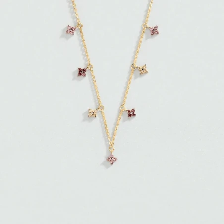 Collar Corto Agatha Paris Beloved Plata Baño Oro 02690232-315-TU