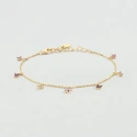 Pulsera Agatha Paris Beloved Plata Baño Oro y Circonitas Multicolor 02490154-315-TU