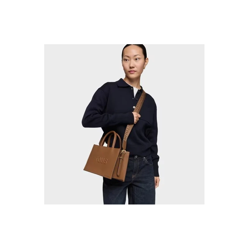 Bolso Shopper Amaya TOUS Brenda Camel Mediano 2002192143