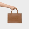 Bolso Shopper Amaya TOUS Brenda Camel Mediano 2002192143