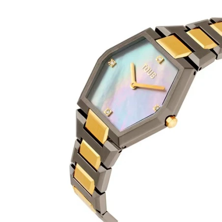 Reloj TOUS Karat Gris y Dorado Analógico Mujer 3000144600