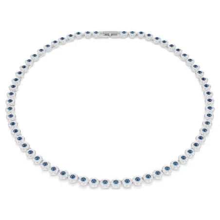 Collar Swarovski Una Angelic Baño Rodio, Cristales blancos y azules 5733402