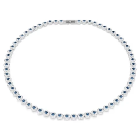 Collar Swarovski Una Angelic Baño Rodio, Cristales blancos y azules 5733402
