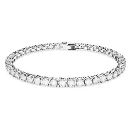 Pulsera Swarovski Matrix Tennis Baño Rodio y Cristales Blancos 5648938