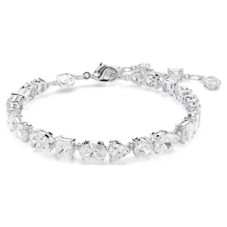 Pulsera Swarovski Mesmera Baño Rodio y Cristales Blancos 5731959