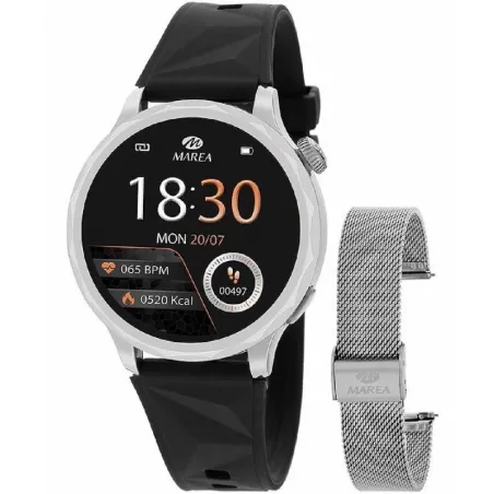 Smartwatch Marea Negro y Plateado Unisex B58014/1