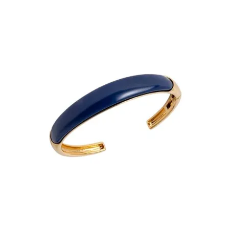 Brazalete Rígido Vidal&Vidal Baño Oro y Resina Azul X98110