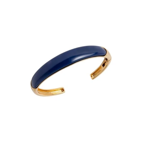Brazalete Rígido Vidal&Vidal Baño Oro y Resina Azul X98110
