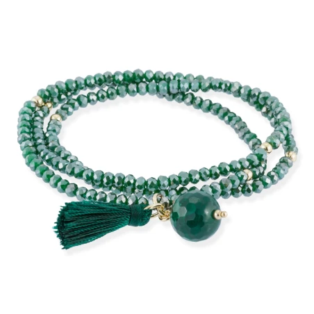 Pulsera Marina García Zen Verde y Piedra Natural Verde 90865UA