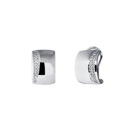 Pendientes Vidal&Vidal Semiluna Baño Plata y Circonitas Q4060