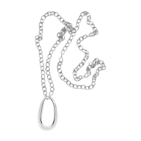 Collar Largo Agatha Paris Abbesses Eslabón Baño Rodio 02651430-064-TU