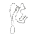 Collar Largo Agatha Paris Abbesses Eslabón Baño Rodio 02651430-064-TU