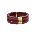 Pulsera Esclava Agatha Paris Royal Baño Oro y Acetato Burdeos 02470350-473-TU