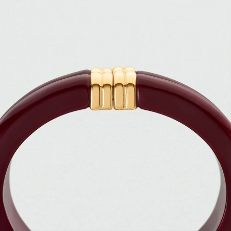 Pulsera Esclava Agatha Paris Royal Baño Oro y Acetato Burdeos 02470350-473-TU