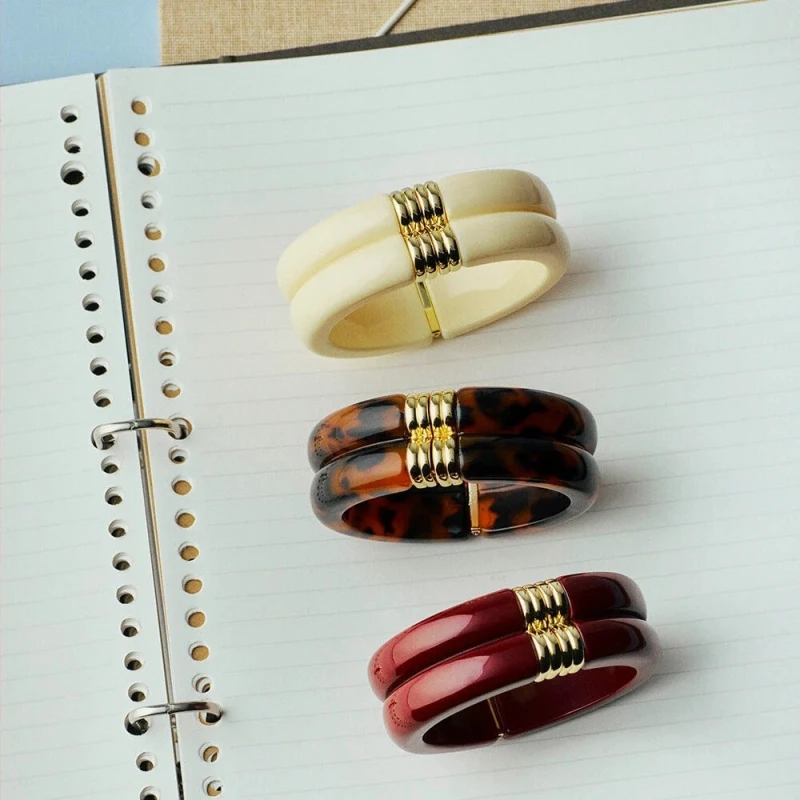 Pulsera Esclava Agatha Paris Royal Baño Oro y Acetato Burdeos 02470350-473-TU