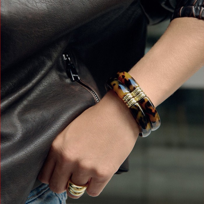 Pulsera Esclava Agatha Paris Royal Baño Oro y...