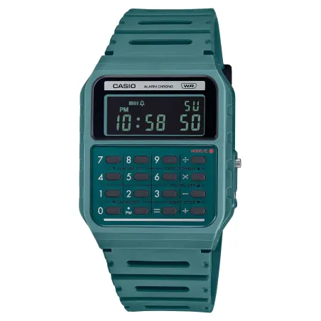 Reloj Casio Edgy Collection Verde Calculadora Digital Unisex CA-53WB-3BEF
