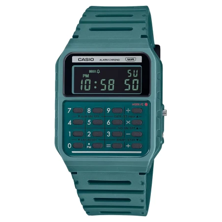 Reloj Casio Edgy Collection Verde Calculadora Digital Unisex CA-53WB-3BEF