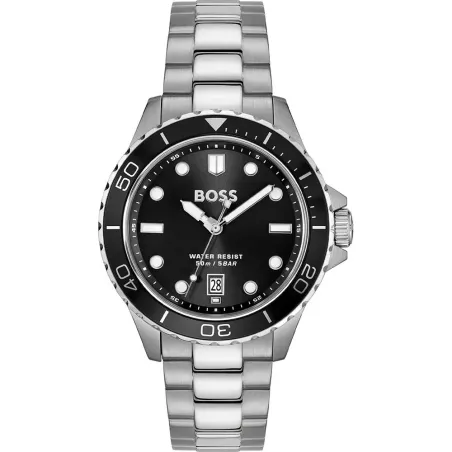 Reloj Boss Troper Sport Plateado y Negro Analógico Hombre 1514295