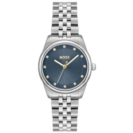 Reloj Boss Graceful Precious Plateado y Azul Analógico Mujer 1502809