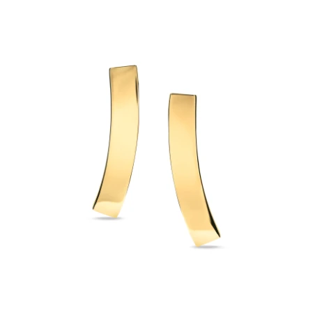 Pendientes Calvin Klein Elliptical Barra Curvada Acero Baño Oro Mujer 35000850