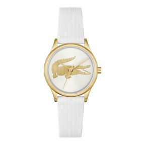 Reloj Lacoste Crocodelle Dorado y Blanco Analógico Mujer...
