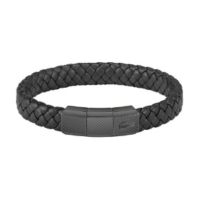 Pulsera Lacoste Rokel Piel Trenzada y Acero Inoxidable...