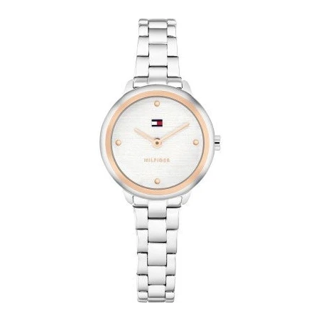 Reloj Tommy Hilfiger Demi Plateado y Rosado Analógico Mujer 1782814