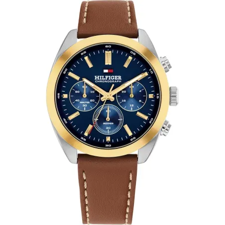 Reloj Tommy Hilfiger Hudson Dorado Azul y Marrón Multifunción Hombre 1710720
