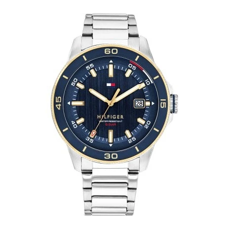 Reloj Tommy Hilfiger Remy Plateado y Azul Analógico Hombre 1792229