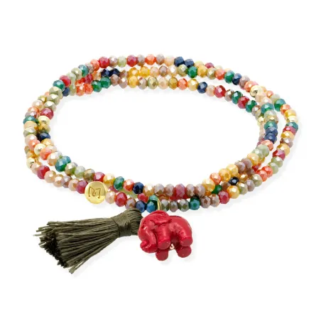 Pulsera Marina García Zen Tutti Frutti y Elefante Rojo 91290UE