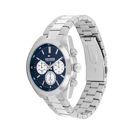Reloj Tommy Hilfiger Hudson Plateado y Azul Multifunción Hombre 1710722